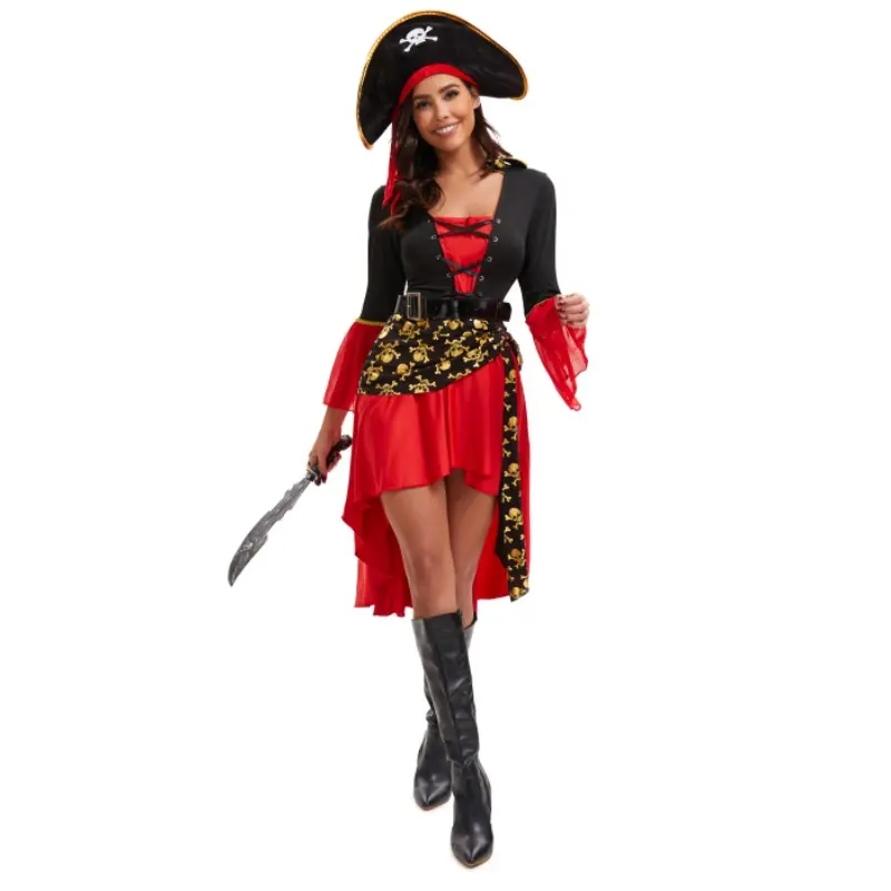 Halloween costumes masquerade pirate cos Captain Jack adult female Caribbean pirate show clothes4